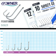 Крючки OWNER PENNY HOOK 50921, цвет черный блестящий, размер 10