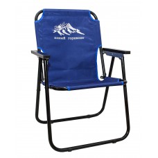 Кресло-шезлонг стальное, цвет синий
